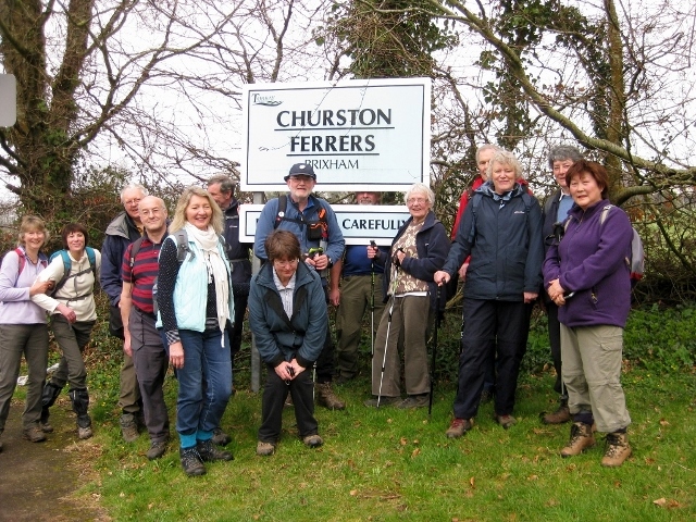 Group pause at Churston Ferrers